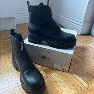 Brand New - Marc Fisher Black Leather Boots - size 9